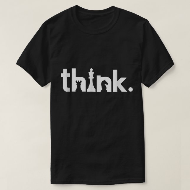 Think Chess Strategy Design T-Shirt (Design Front)