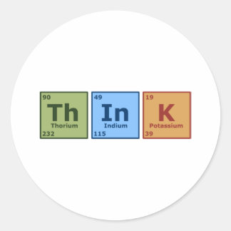 Think Classic Round Sticker
