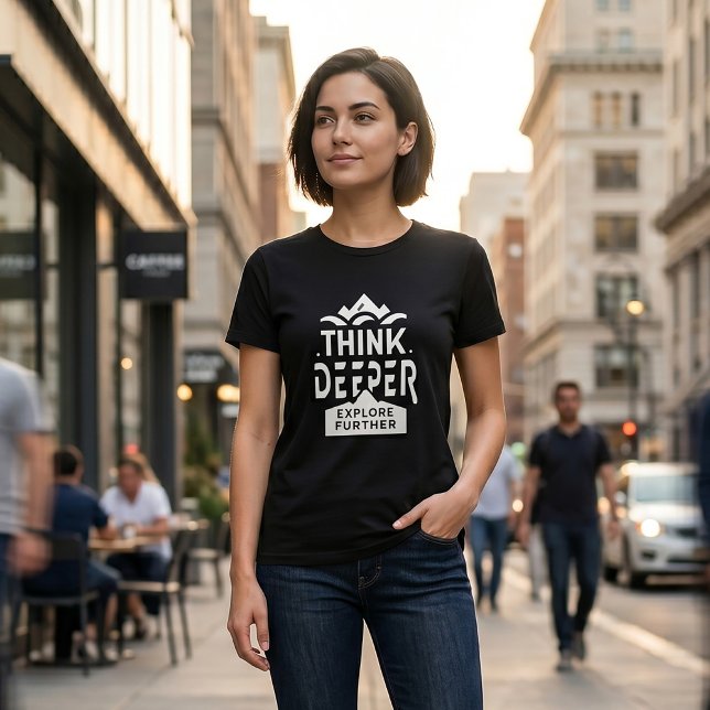 Think Deeper, Explore Further – Adventure & Mindfu Tri-Blend Shirt (Creator Uploaded)