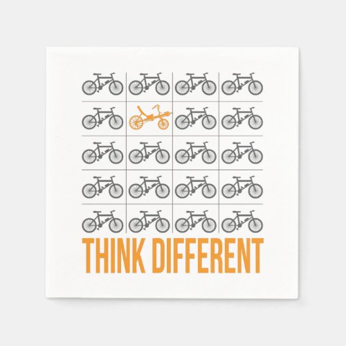 Think Different Recumbent Bike Cyclist Paper Napkins