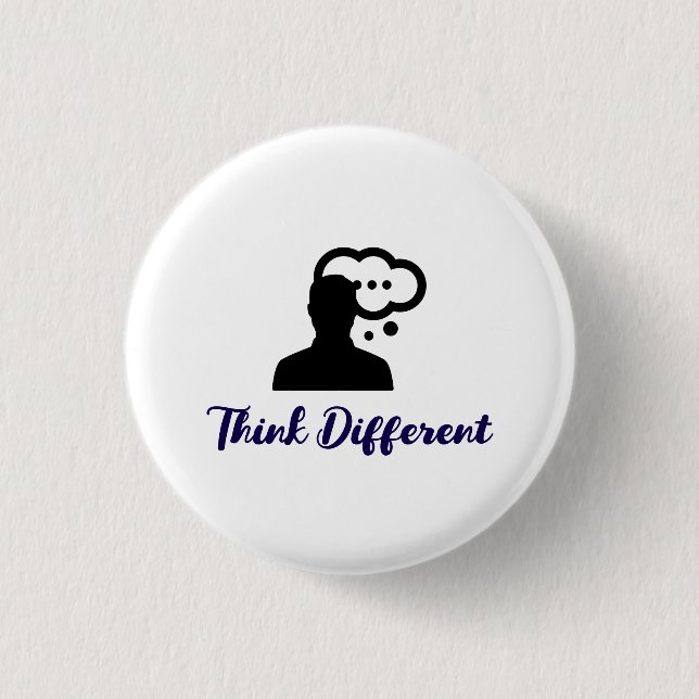 Think Different Slogan Stylish Button (Front)