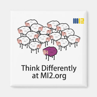 Think Differently - Purple Sheep Magnet