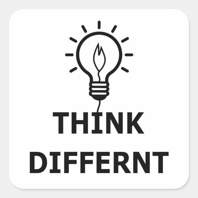 Think Differnt Square Sticker (Front)
