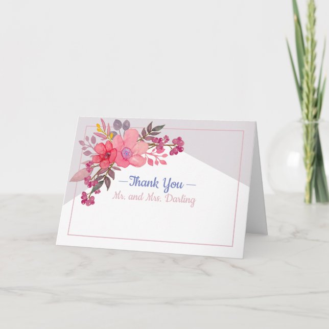 Think Dusty Pinks with Gray Card (Front)