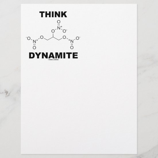 Think Dynamite (Chemical Nitroglycerin Molecule)