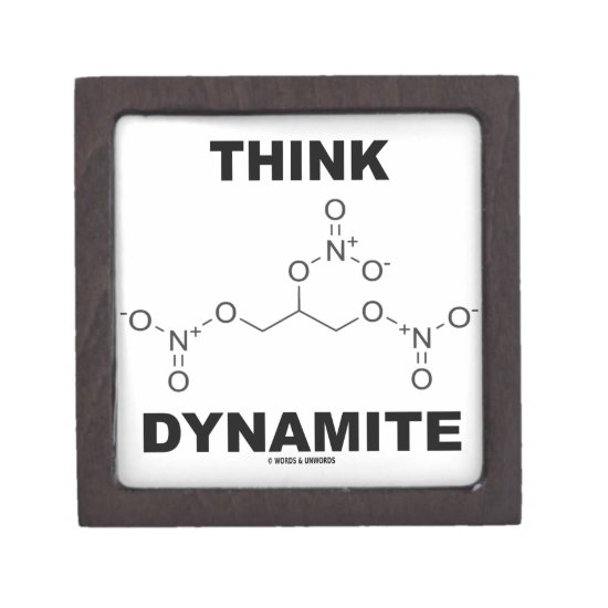 Think Dynamite (Chemical Nitroglycerin Molecule) Keepsake Box
