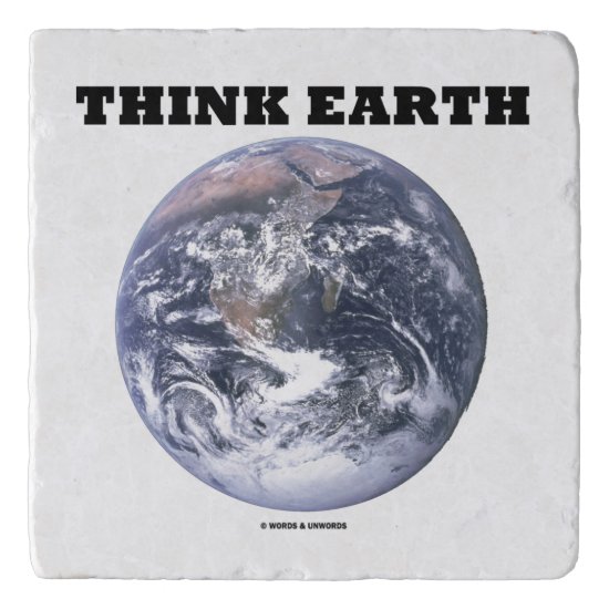 Think Earth Blue Marble Earth Environmental Advice Trivet