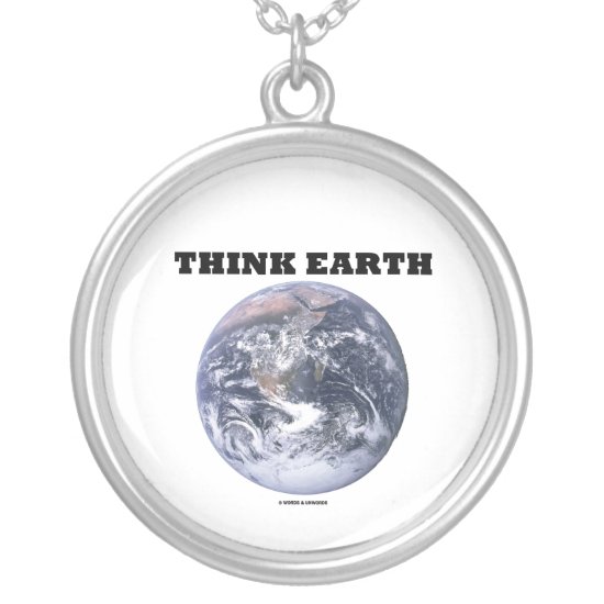 Think Earth (Blue Marble Earth Environmental) Silver Plated Necklace