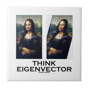 Think Eigenvector (Mona Lisa Restored) Ceramic Tile