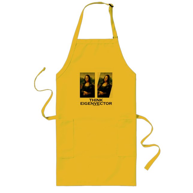 Think Eigenvector (Mona Lisa Restored) Long Apron (Front)