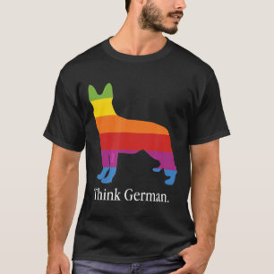 Think German Shepherd Dog Owner Pop Tech Cult Say T-Shirt
