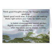 Think good thoughts always... (Front Horizontal)