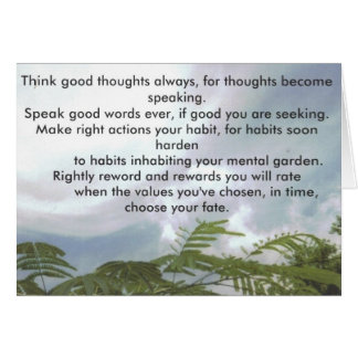 Think good thoughts always... cards