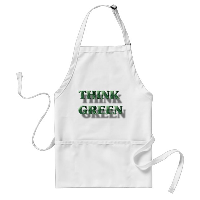 Think Green Adult Apron (Front)