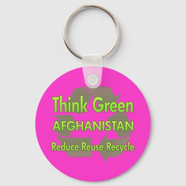 Think Green Afghanistan Keychain (Front)