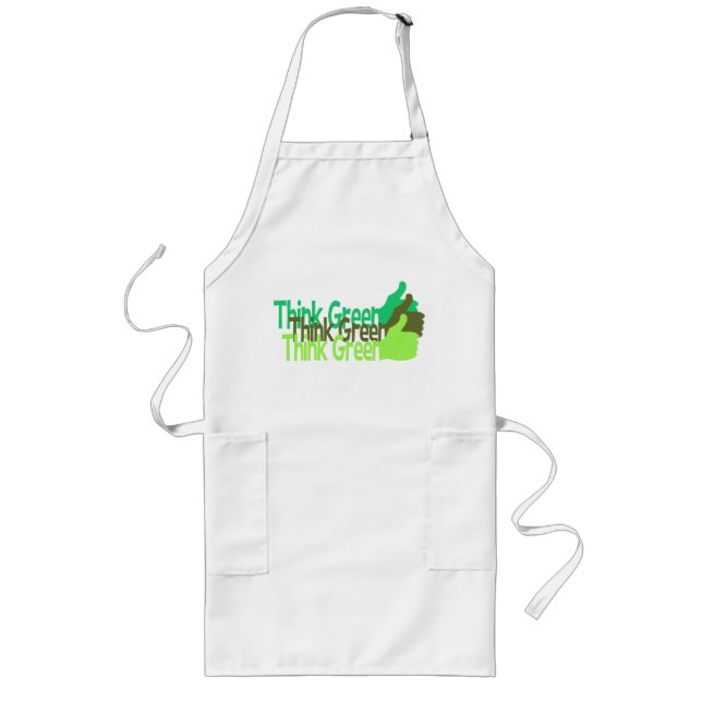 Think Green apron - choose style & color (Front)