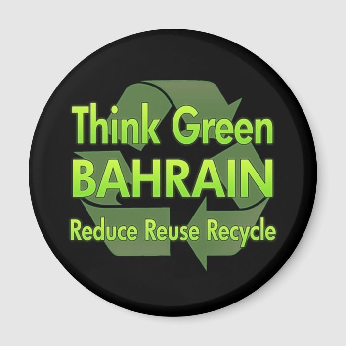 Think Green Bahrain Fridge Magnet