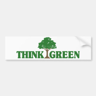 Think Green bumper sticker