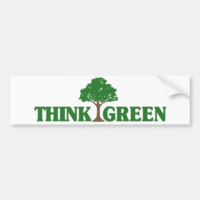 Think Green bumper sticker (Front)