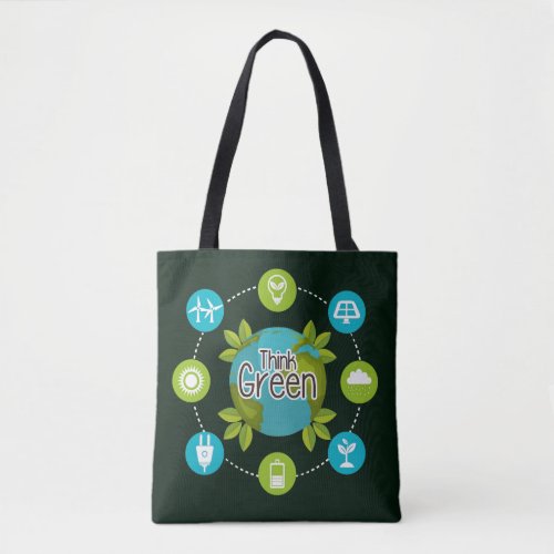 Think Green Earth Day Tote Bag