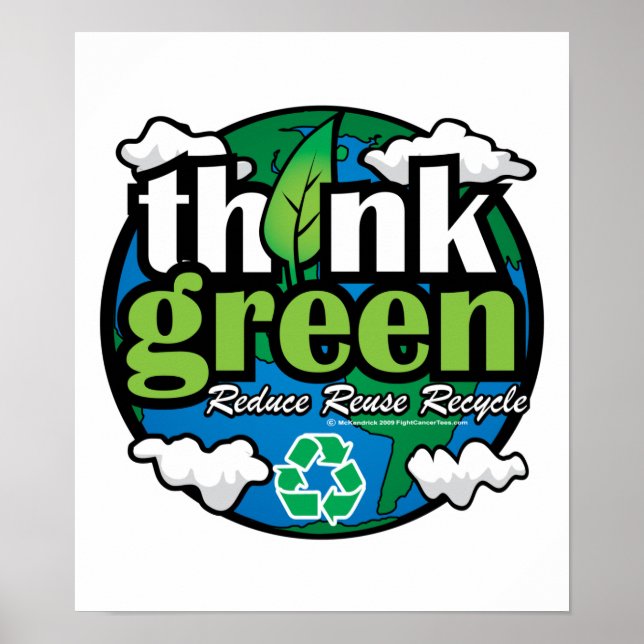 Think Green Earth Poster (Front)
