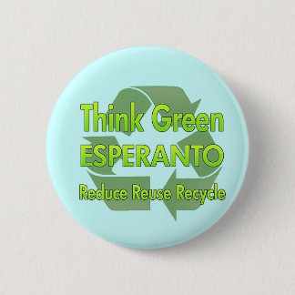 Think Green Esperanto Button
