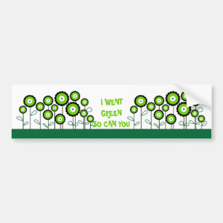 THINK GREEN GO GREEN BUMPER STICKER