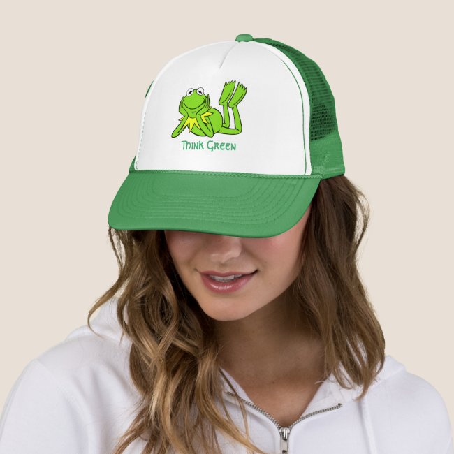 Think Green I Love Frogs Hat