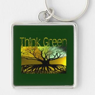 Think Green Keychain