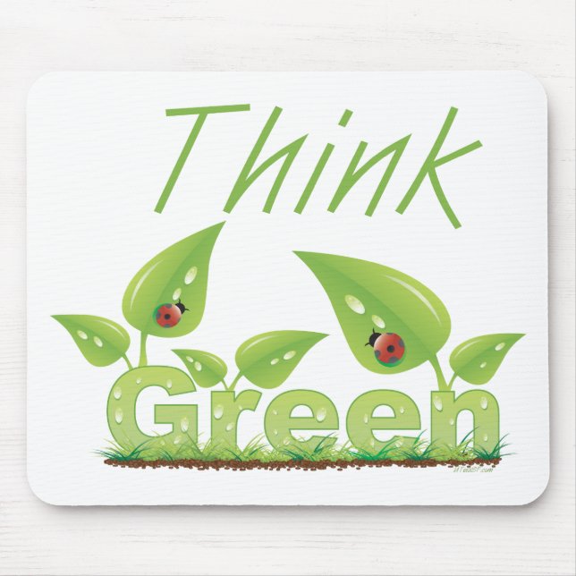 Think Green Mouse Pad (Front)