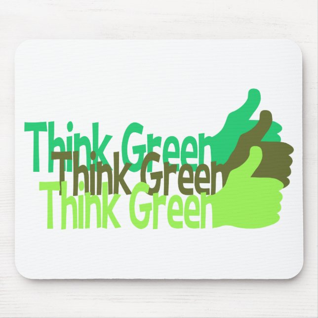 Think Green mousepad, customizable Mouse Pad (Front)