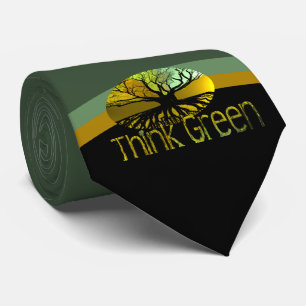 Think Green Neck Tie