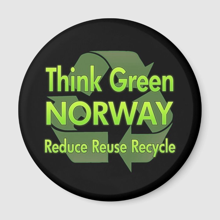 Think Green Norway Refrigerator Magnet