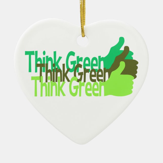 Think Green ornament - customize (Front)