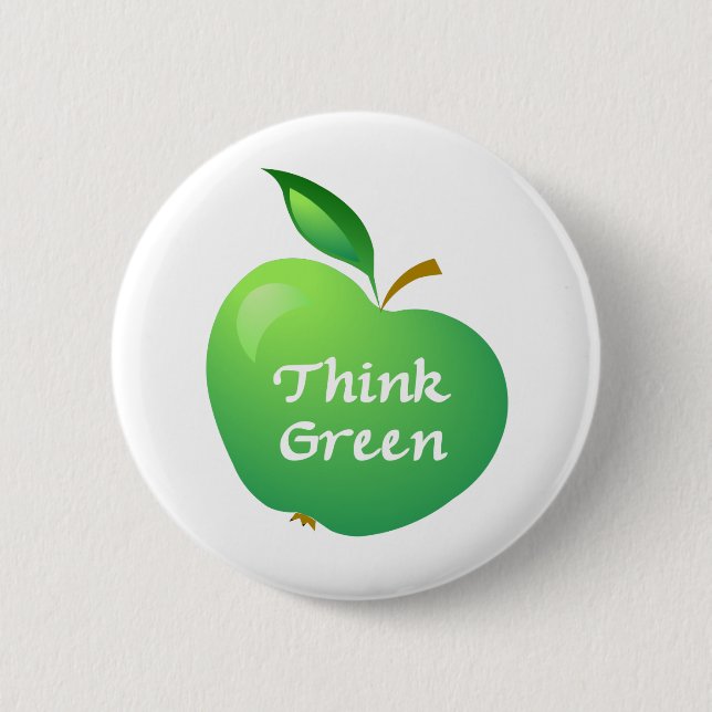 Think Green Pinback Button (Front)