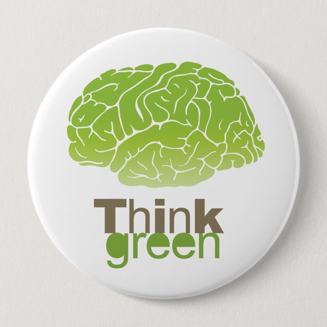 THINK GREEN PINBACK BUTTON (Front)