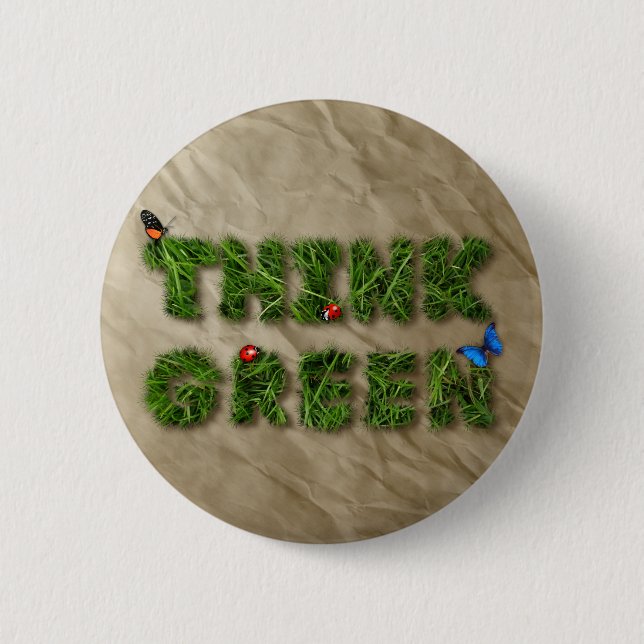 think green pinback button (Front)
