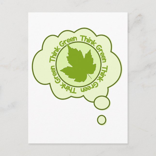 Think Green postcard - customize (Front)