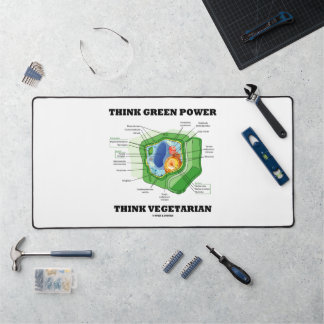 Think Green Power Think Vegetarian Plant Cell Desk Mat