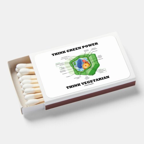 Think Green Power Think Vegetarian Plant Cell Matchboxes