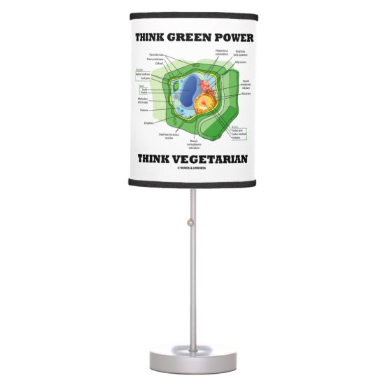 Think Green Power Think Vegetarian (Plant Cell) Table Lamp