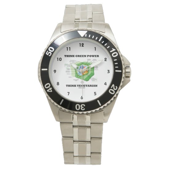 Think Green Power Think Vegetarian (Plant Cell) Wrist Watch