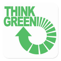 think green square sticker