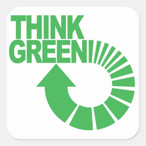 think green square sticker