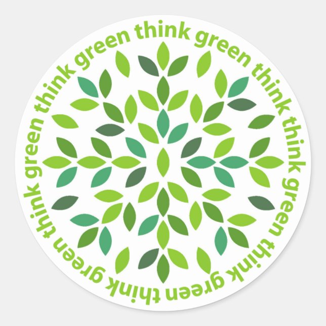 Think Green Stickers (Front)
