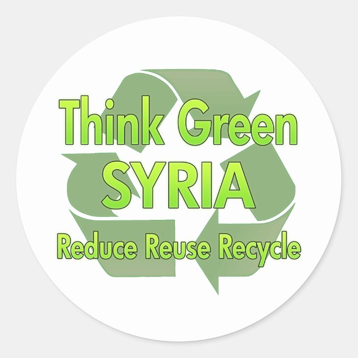 Think Green Syria Stickers