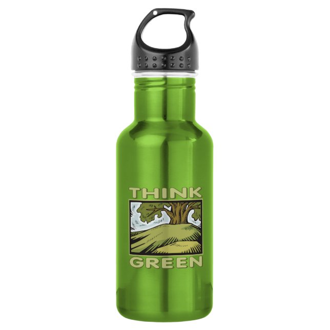 Think Green Water Bottle (Front)