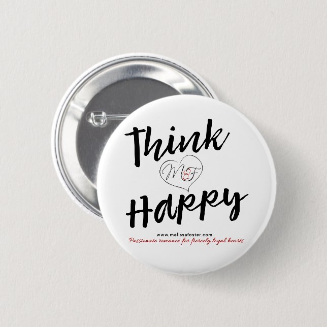 Think Happy button (Front & Back)