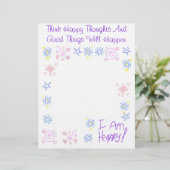 Think Happy Thoughts Book of Shadow Page (Standing Front)