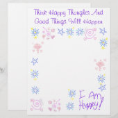 Think Happy Thoughts Book of Shadow Page (Front/Back)